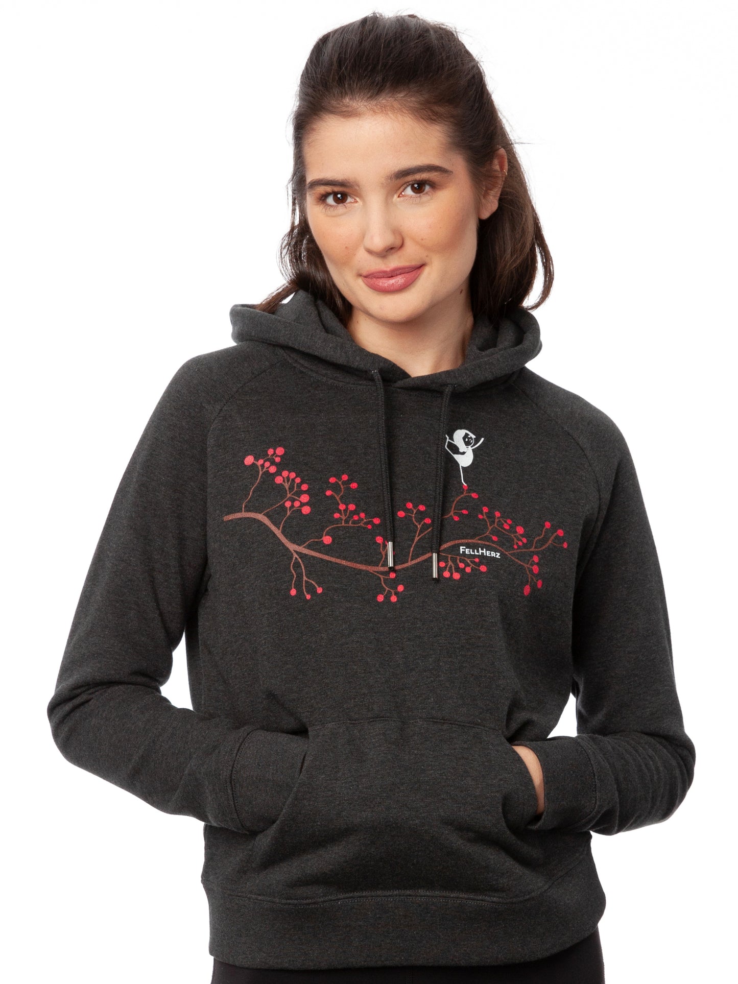 Asana Girl Hoodie dark heather grey