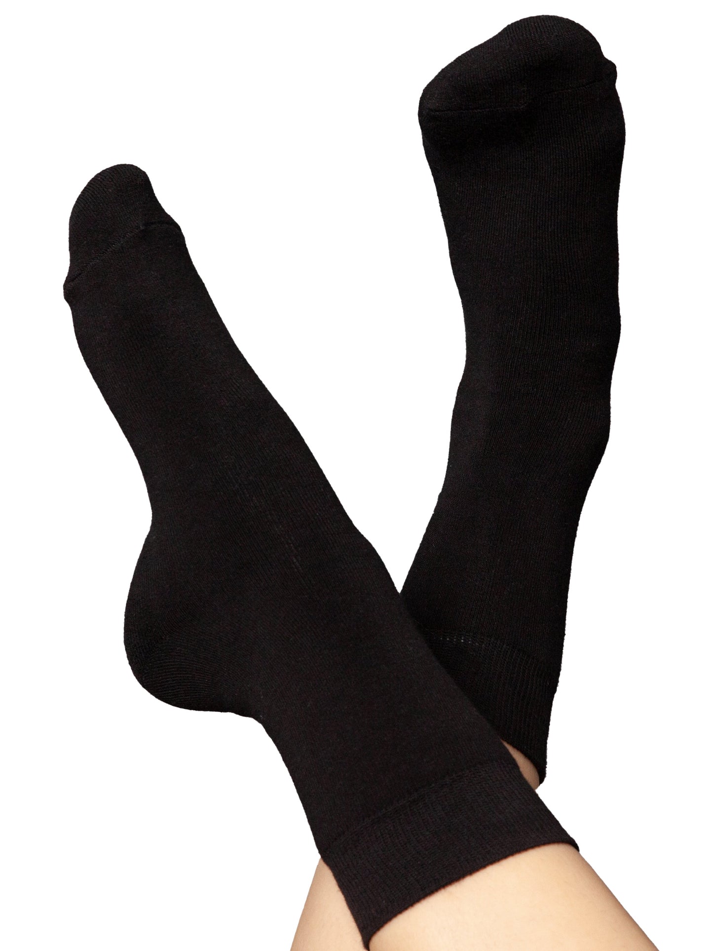 Warm, cuddly socks with organic cotton, black