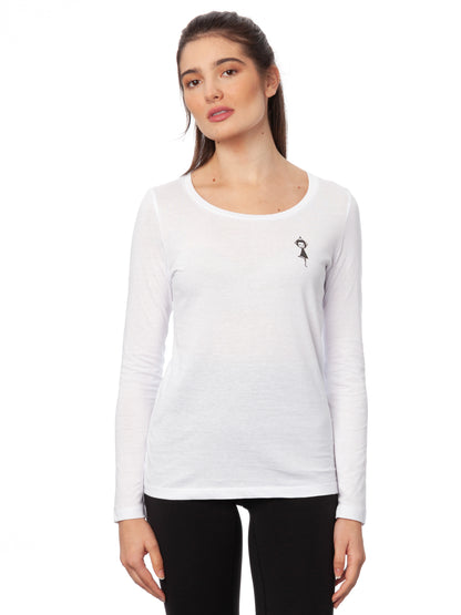 Yogamädchen Longsleeve white