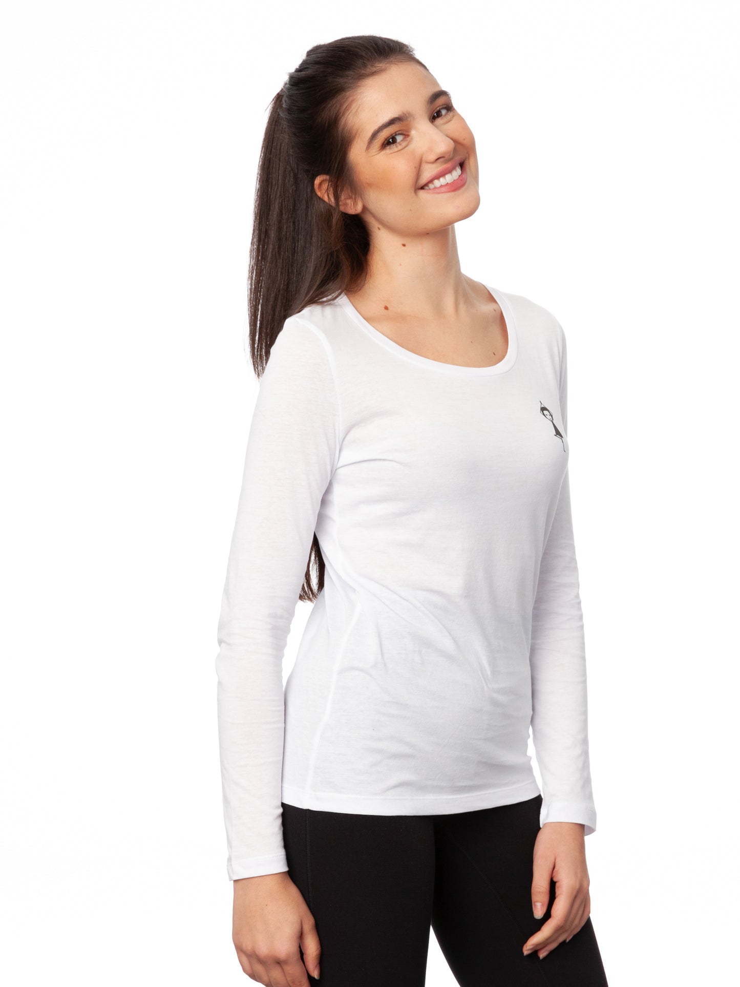 Yogamädchen Longsleeve white