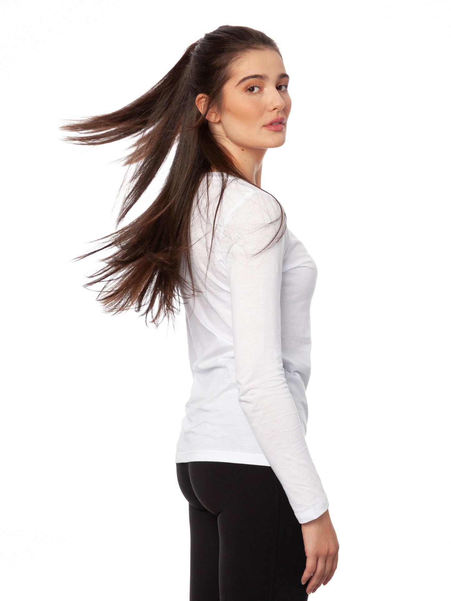 Yogamädchen Longsleeve white