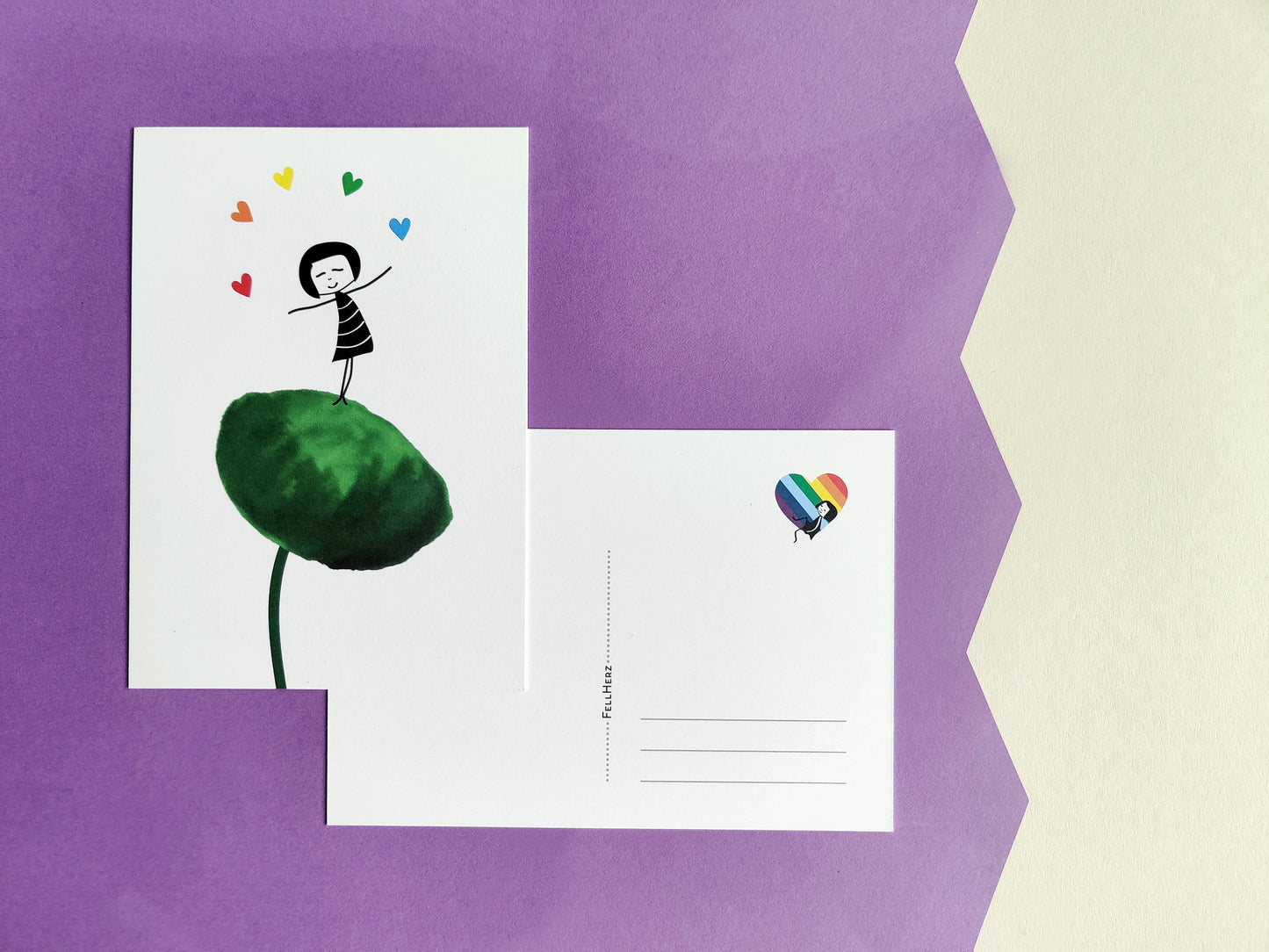 FellHerz Rainbow Postcard Set