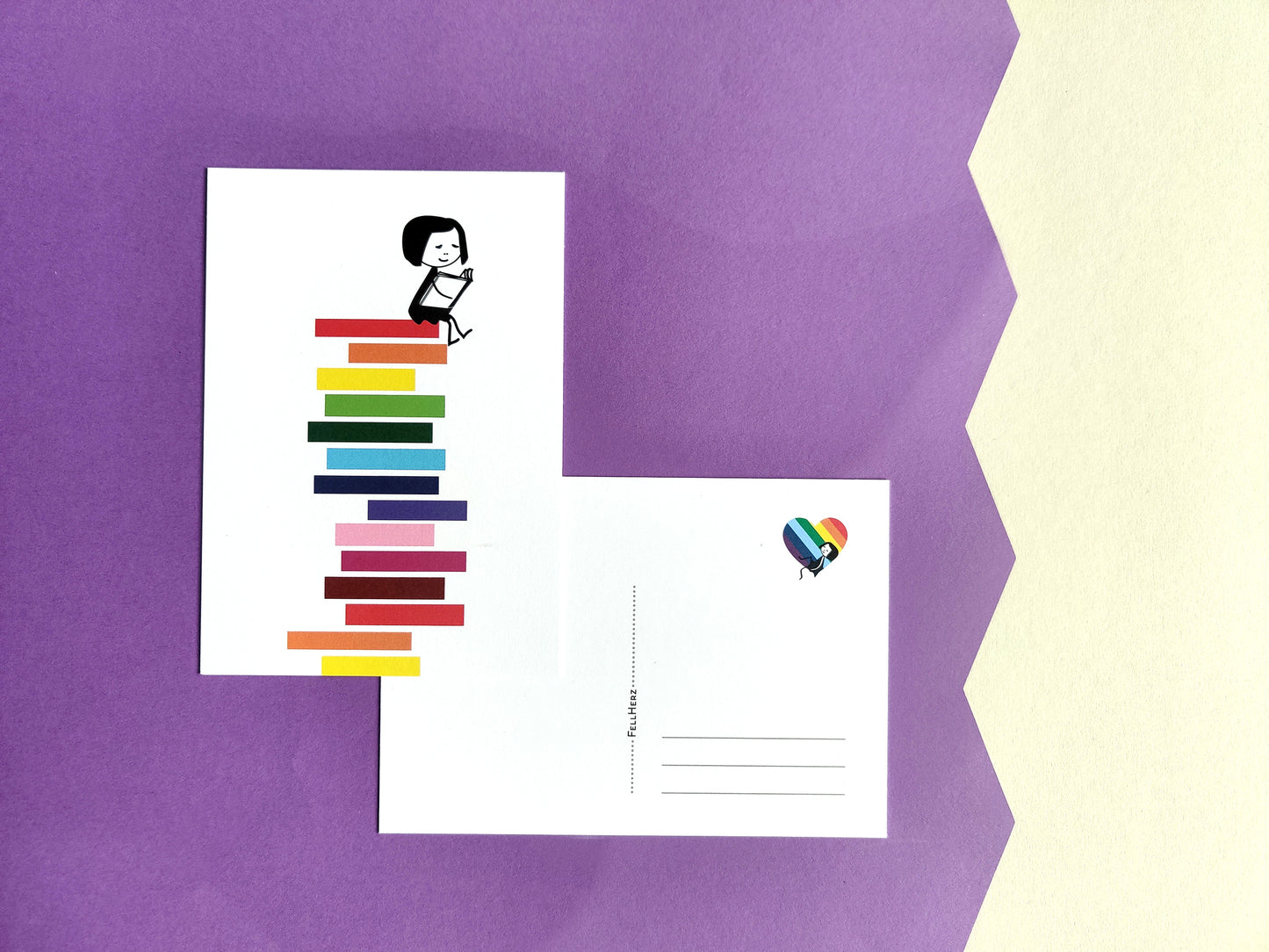 FellHerz Rainbow Postcard Set