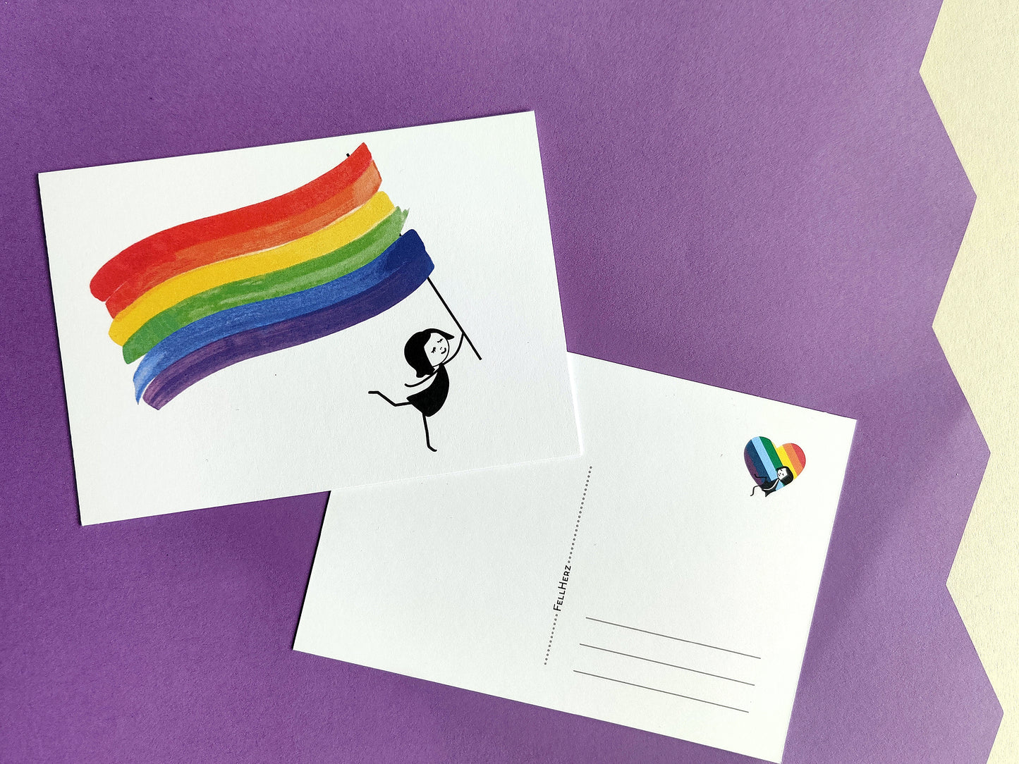 FellHerz Rainbow Postcard Set