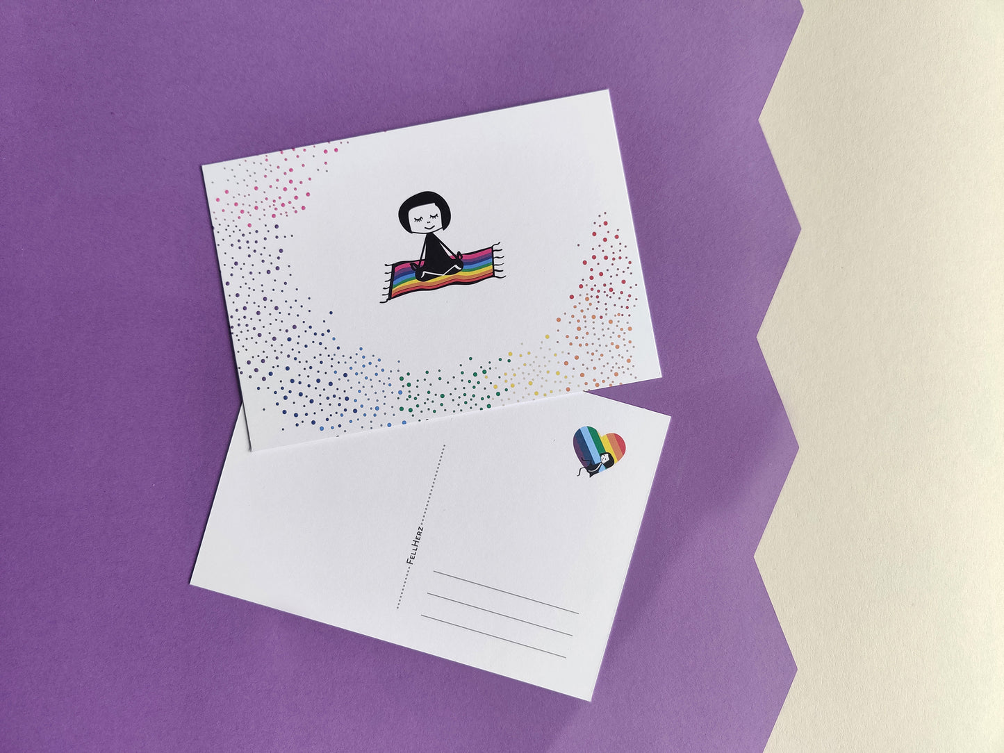 FellHerz Rainbow Postcard Set