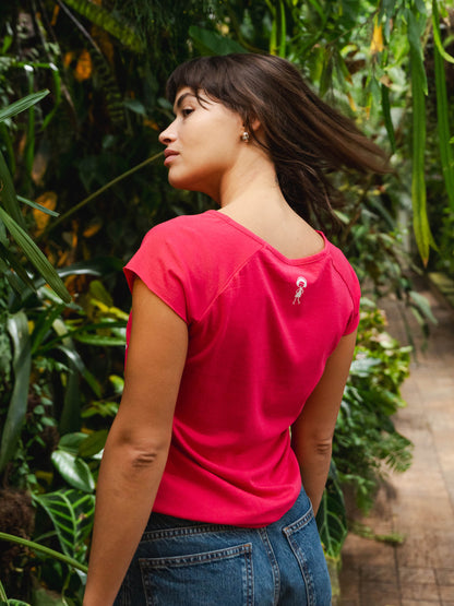 Cap Sleeve fuchsia