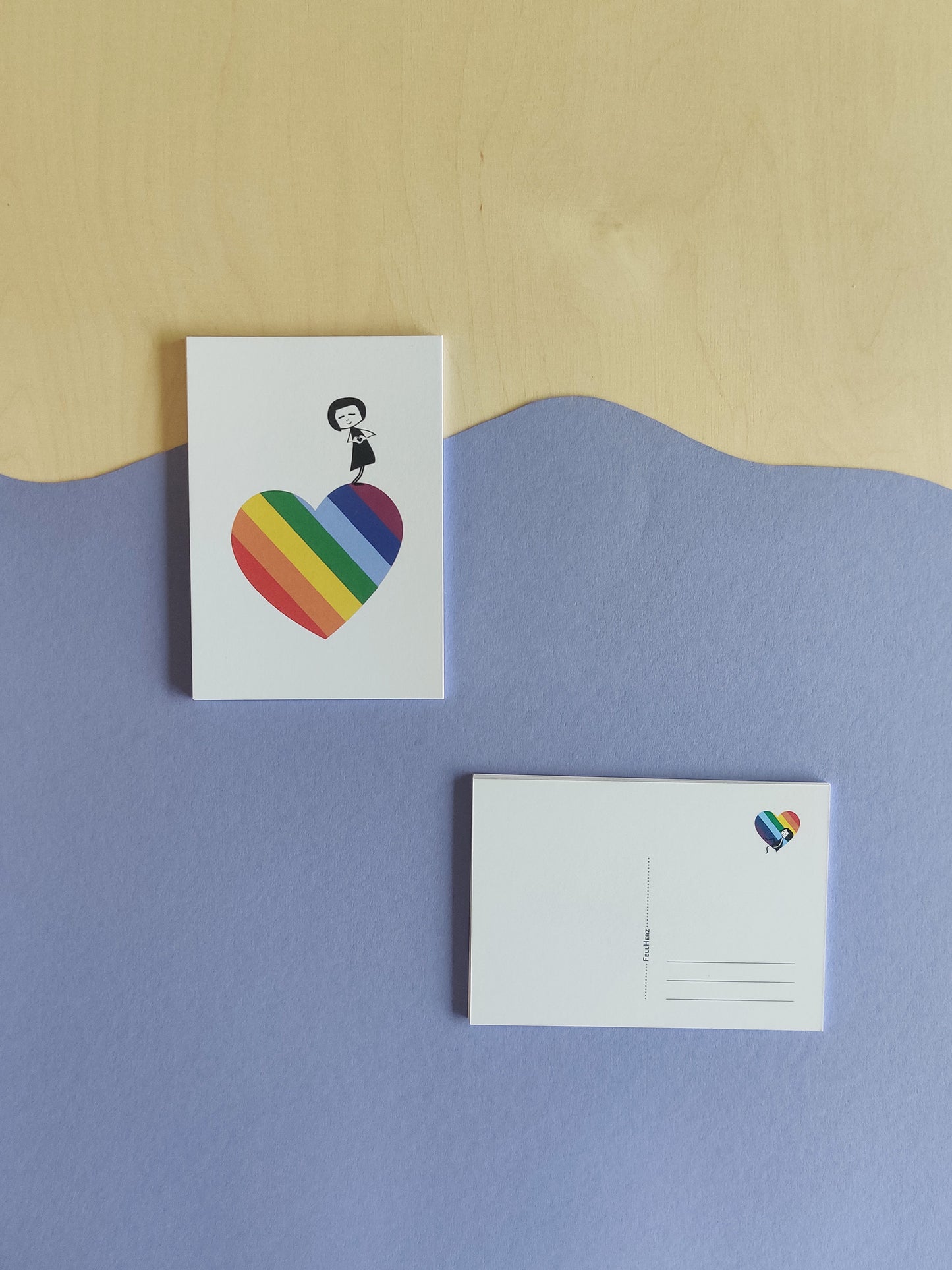 FellHerz Rainbow Postkarten Set