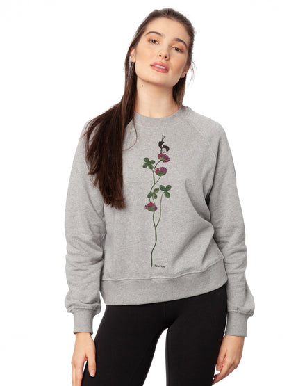 Glücksklee Raglan Sweater grey melange