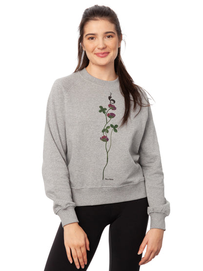 Glücksklee Raglan Sweater grey melange