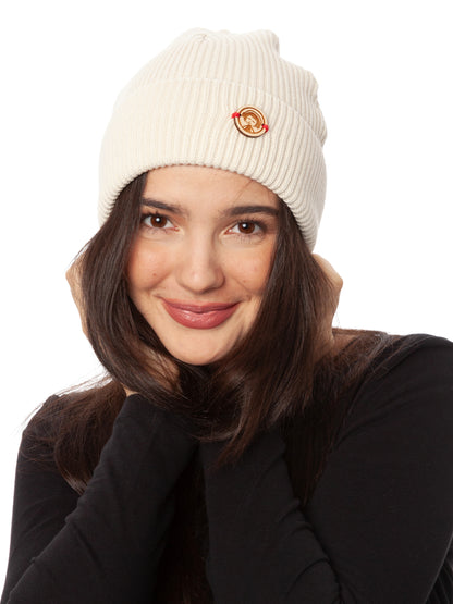 Beanie natural white